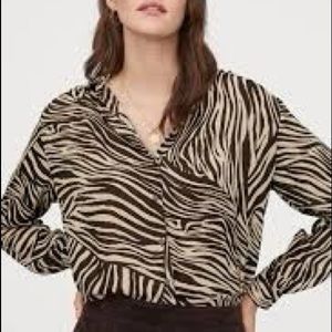 H&M Zebra blouse